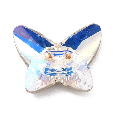 2-Hole Butterfly Glass Rhinestone Buttons(BUTT-D001-B)-4