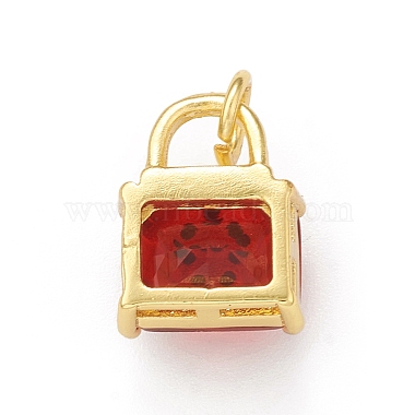 Rack Plating Brass Micro Pave Clear Cubic Zirconia Charms(KK-C011-50G)-3