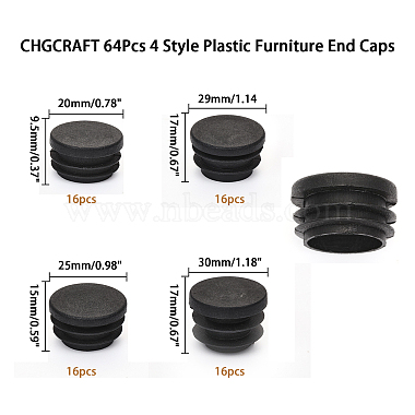 64Pcs 4 Style Plastic Furniture End Caps(FIND-CA0005-46)-2