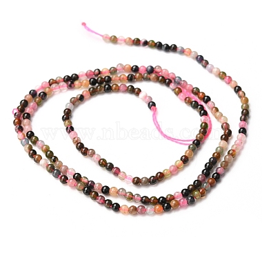 Natural Tourmaline Round Beads Strands(X-G-H259-09)-3