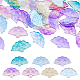 dicosmetic 70pcs 7 couleurs pendentifs en verre peint par pulvérisation transparent(GLAA-DC0001-19)-1