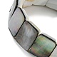 Natural Black Lip Shell Rectangle Dominoes Beaded Stretch Bracelets(BJEW-N030-01B-02)-3