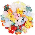 100Pcs Cloth Flower Ornament Accessories, Mixed Color, 50x5mm, Hole: 3mm(FIND-SP0004-83)
