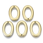 Opaque Spray Painted Acrylic Linking Rings, Quick Link Connectors, for Cable Chains Making, Oval, Gold, 29x19.5x3.5mm, Inner Diameter: 20x10.5mm, about 455pcs/500g(OACR-S021-66A-B01)