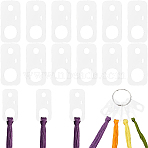 3 Bags Acrylic Thread Winding Boards, with 1Pc Iron Loose Leaf Book Binder Hinged Rings, for Cross Stitch Embroidery Cotton Thread Craft DIY Sewing Storage, Rectangle, 60x29x2mm(AJEW-GF0011-67D)