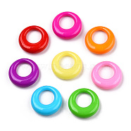 Opaque Acrylic Pendants, Ring, Mixed Color, 25x7.5mm, Hole: 12.5mm, about 260pcs/500g(SACR-T356-02)
