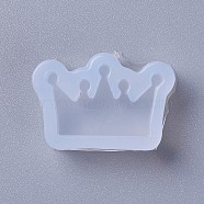 Food Grade Silicone Molds, Resin Casting Molds, For UV Resin, Epoxy Resin Jewelry Making, Crown, White, 19x27x8mm, Inner Diameter: 16x23mm(DIY-L026-030)