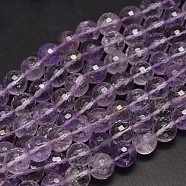 Faceted Natural Ametrine Round Bead Strands, 12mm, Hole: 1mm; about 31pcs/strand, 15inches(G-F266-15-12mm)
