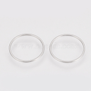 304 Stainless Steel Linking Ring, Ring, Stainless Steel Color, 16x0.8mm(X-STAS-S079-13A)