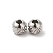 Non-Tarnish 304 Stainless Steel Bead, Round, Stainless Steel Color, 5mm, Hole: 2mm(STAS-H214-29B-P)