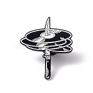 Punk Musical Instruments Enamel Pin, Electrophoresis Black Alloy Brooch for Backpack Clothes, Tools Pattern, 30x25x2mm, Pin: 1.2mm(JEWB-A005-05-03)