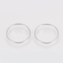 304 Stainless Steel Linking Ring, Ring, Stainless Steel Color, 16x0.8mm(X-STAS-S079-13A)