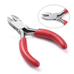 Carbon Steel Jewelry Pliers, 3 inch Side Cutting Pliers, Side Cutter, Polishing, Red, 75~80mm(P017Y-2)