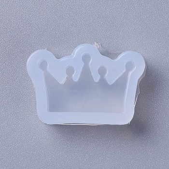 Food Grade Silicone Molds, Resin Casting Molds, For UV Resin, Epoxy Resin Jewelry Making, Crown, White, 19x27x8mm, Inner Diameter: 16x23mm