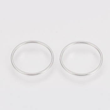 304 Stainless Steel Linking Ring, Ring, Stainless Steel Color, 16x0.8mm