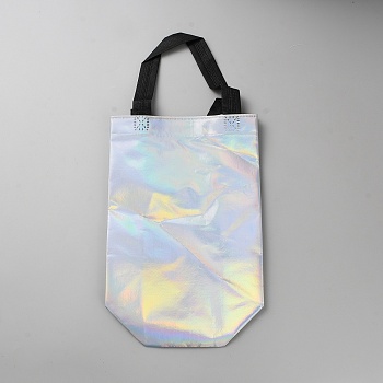 Laser Canvas Reusable Bags,  Shopping Bags, Rectangle, Colorful, 25x19.5x9.5cm