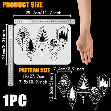 Plastic Drawing Painting Stencils Templates(DIY-WH0396-671)-2