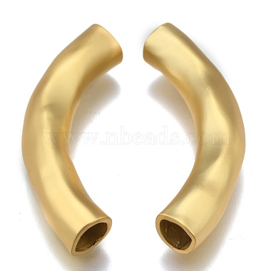 Brass Curved Tube Beads(KK-K238-38MG)-2