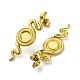 Ion Plating(IP) 304 Stainless Steel Snake Stud Earrings(EJEW-K295-14G)-2