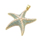 Rack Plating Brass Pave Cubic Zirconia Pendants(KK-Z074-14G)-2