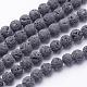Unwaxed Natural Lava Rock Bead Strands(G-F309-12mm)-1