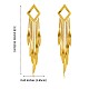 Brass Rhombus Chandelier Earrings(JE1093A)-2