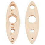 Wooden Doll Craft Eyes Tools, Horse Eye Shape, Blanched Almond, 140x45x15mm, Hole: 6~25&8~30mm(DIY-WH0430-946)