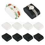 8Pcs 2 Colors Imitation Leather Watch Display Pillows, Oval, Mixed Color, 7.1x4.5x3.5cm, 4pcs/color(ODIS-TA0001-05)