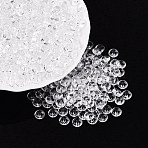 Transparent Colours Glass Seed Beads, Rondelle, Clear, 6x3mm, Hole: 1.2~1.6mm, about 2500pcs/pound(SEED-Q042-01A-B02)