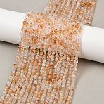Heated Natural Citrine Bead Strands, Round, 4~5mm, Hole: 1mm, about 93pcs/strand, 14.96''(38cm)(X-G-P466-01E-01)