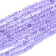 Natural Amethyst Beads Strands, Faceted, Round, 2mm, Hole: 0.6mm, about 212pcs/strand, 15.35 inch(39cm)(G-I279-E04-01)