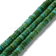 Natural Howlite Beads Strands, Dyed, Flat Round/Disc, Heishhi Beads, 6~6.5x2.5~3mm, Hole: 1.2mm, about 128~130pcs/strand, 14.88~14.96''(37.8~38cm)(G-E604-A03-C)