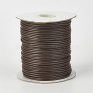 Eco-Friendly Korean Waxed Polyester Cord, Coconut Brown, 0.8mm, about 174.97 yards(160m)/roll(YC-P002-0.8mm-1178)