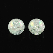 Bubblegum AB Color Transparent Crackle Acrylic Round Beads, Clear AB, 20mm, Hole: 2.5mm, about 100pcs/500g(CACR-R011-20mm-03)