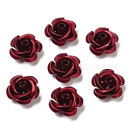 Aluminum Beads, Oxidation, Rose, Dark Red, 15x15x9mm, Hole: 1.4mm(FALUM-Q001-01A-02)