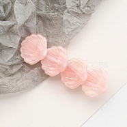Shell Shape Cellulose Acetate Alligator Hair Clips, Hair Accessories for Girls, Misty Rose, 72x23x25mm(PW-WG23971-05)