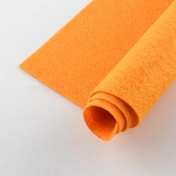 Non Woven Fabric Embroidery Needle Felt for DIY Crafts, Square, Dark Orange, 298~300x298~300x1mm, about 50pcs/bag(DIY-Q007-29)