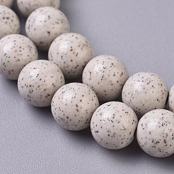 Natural Hokutolite Beads Strands, Round, 8mm, Hole: 1mm, about 51pcs/Strand, 15.75 inch(40cm)(G-L536-01-8mm)