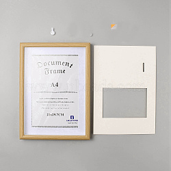 Wood Vertical Photo Frames, with Glass, Folding Tabletop Display Photo Frame, Rectangle, BurlyWood, 318x232x27.5mm(DJEW-WH0063-44B-01)