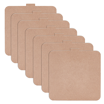 Square MDF Wood Boards, Ceramic Clay Drying Board, Ceramic Making Tool, Camel, 18.2x17.4x0.6cm