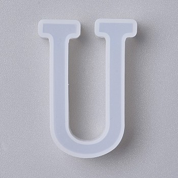 Silicone Molds, Resin Casting Molds, For UV Resin, Epoxy Resin Jewelry Making, White, Letter.U, 4.1x2.9x1.1cm