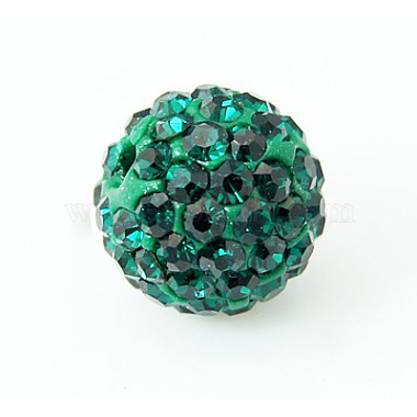 6mm Round Polymer Clay + Glass Rhinestone Beads