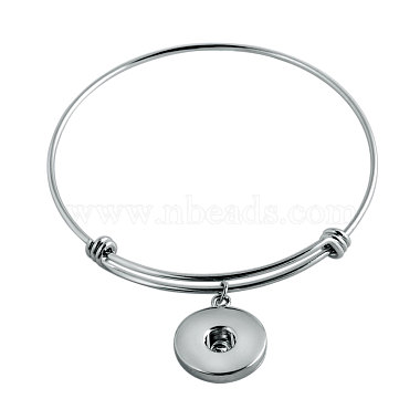 Stainless Steel Snap Expandable Bangle Making(MAK-T002-60mm-VNP054)-1