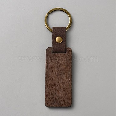 Wooden & Leather Keychains(WOOD-WH0030-76)-1