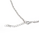 FireBrick Enamel Bat with Cross Pendant Necklace & Dangle Earrings(SJEW-G081-03AS)-4