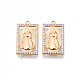 Brass Micro Pave Clear Cubic Zirconia Pendants(KK-N232-173G-NF)-1