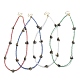 Natural Shell Nugget & Glass Seed Beaded Necklaces(NJEW-JN04375)-1