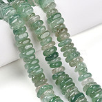 Natural Green Strawberry Quartz Beads Strands, Nuggets, 9~13.5x8~12x3~6.5mm, Hole: 1.2mm, about 86~91pcs/strand, 14.96~15.55''(38~39.5cm)(G-T141-24)