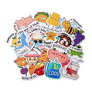 Cartoon Paper Stickers Set, Waterproof Adhesive Label Stickers, for Water Bottles, Laptop, Luggage, Cup, Computer, Mobile Phone, Skateboard, Guitar Stickers Decor, Mixed Color, 3.7x4.5x0.02cm, 50pcs/bag(DIY-M031-49)