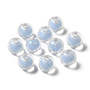 Transparent Acrylic Beads, Bead in Bead, Round, Light Steel Blue, 7.5x7mm, Hole: 2mm, about: 2083pcs/500g(OACR-Z006-02F)